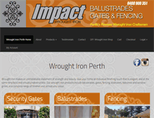 Tablet Screenshot of impactwroughtiron.com.au